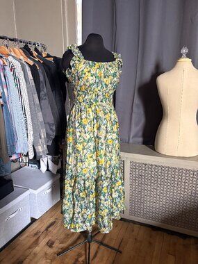 MELLODAY Floral Print Tiered Maxi Dress Size Small